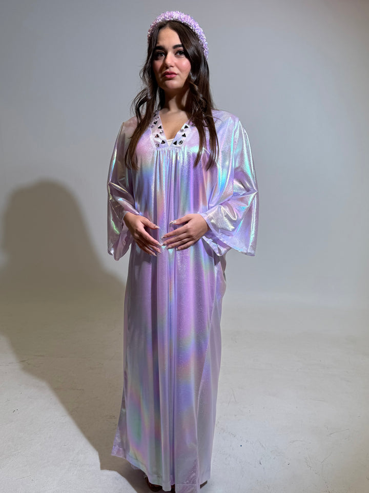 Metallic Kaftan in Lavender
