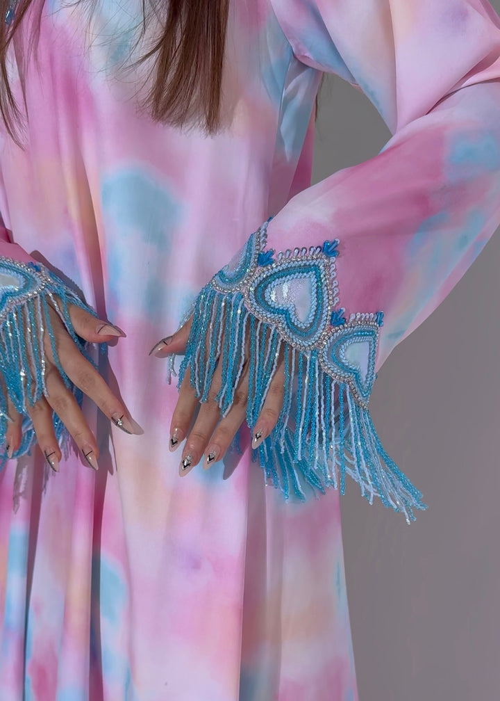 Dreamy Hearts Kaftan in Blue