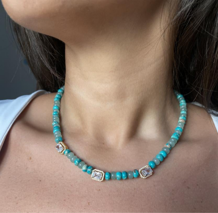 Green Tea Small Opal Necklace