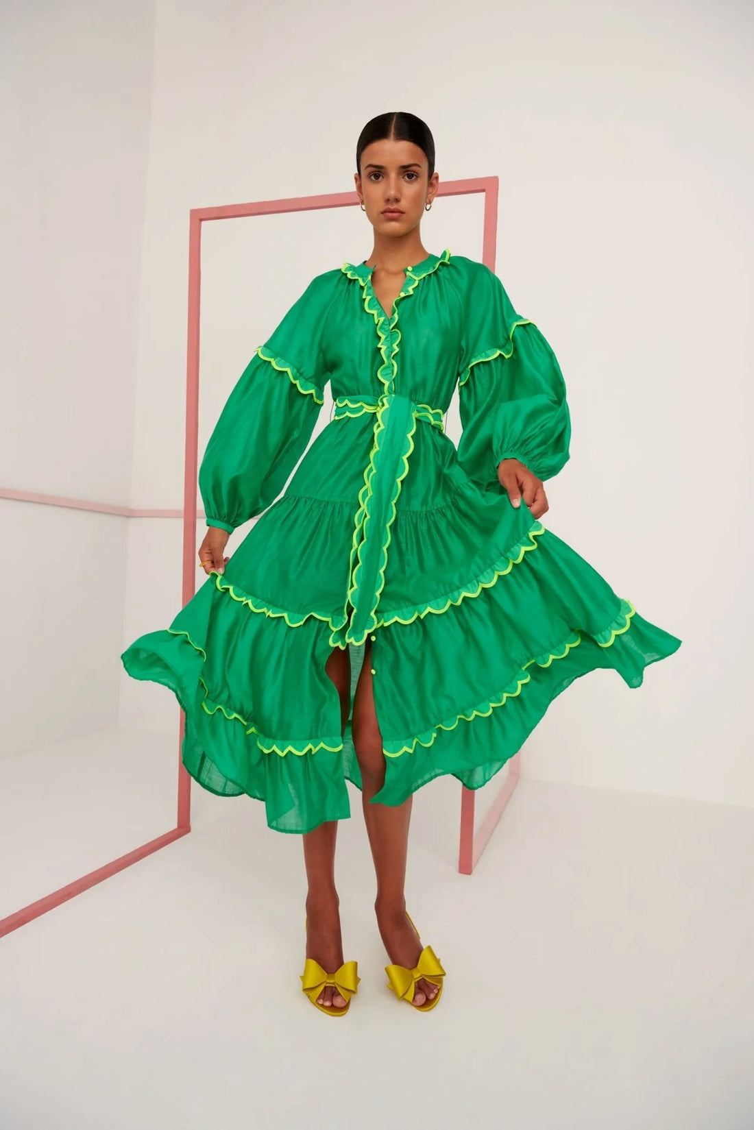 FLAME DRESS GREEN