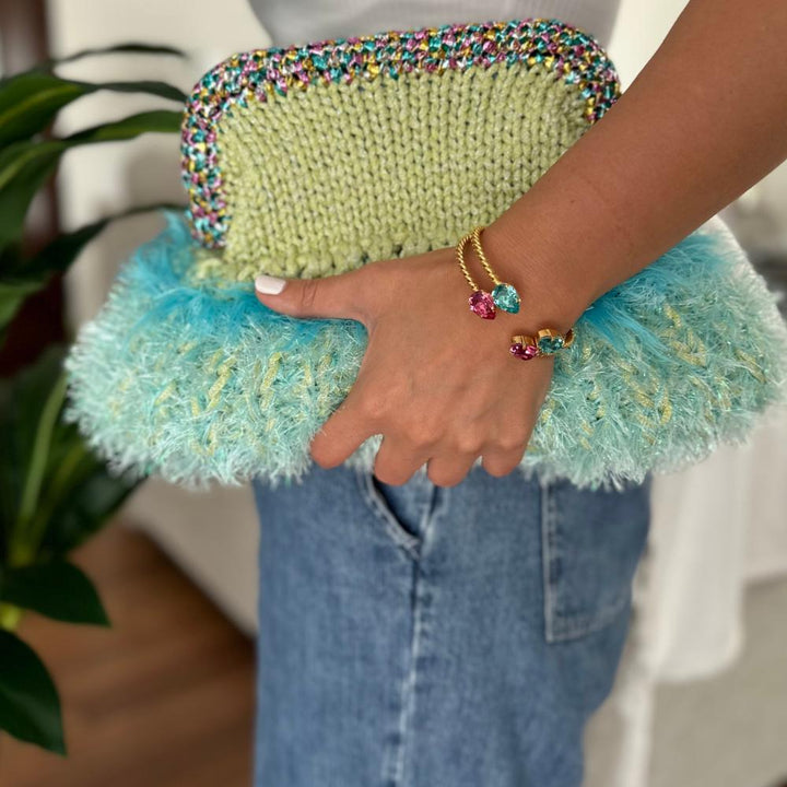 TUY CLUTCH-pistachio cloud