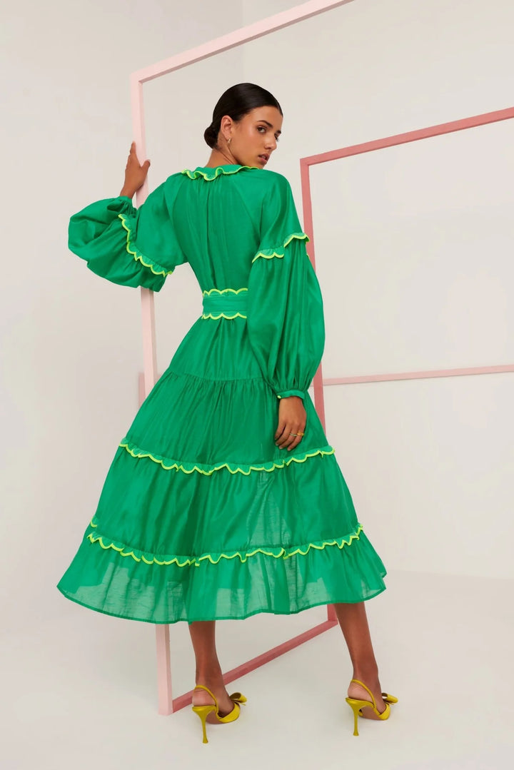 FLAME DRESS GREEN