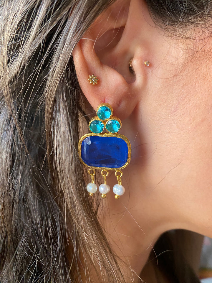 Electric Blue Earrings