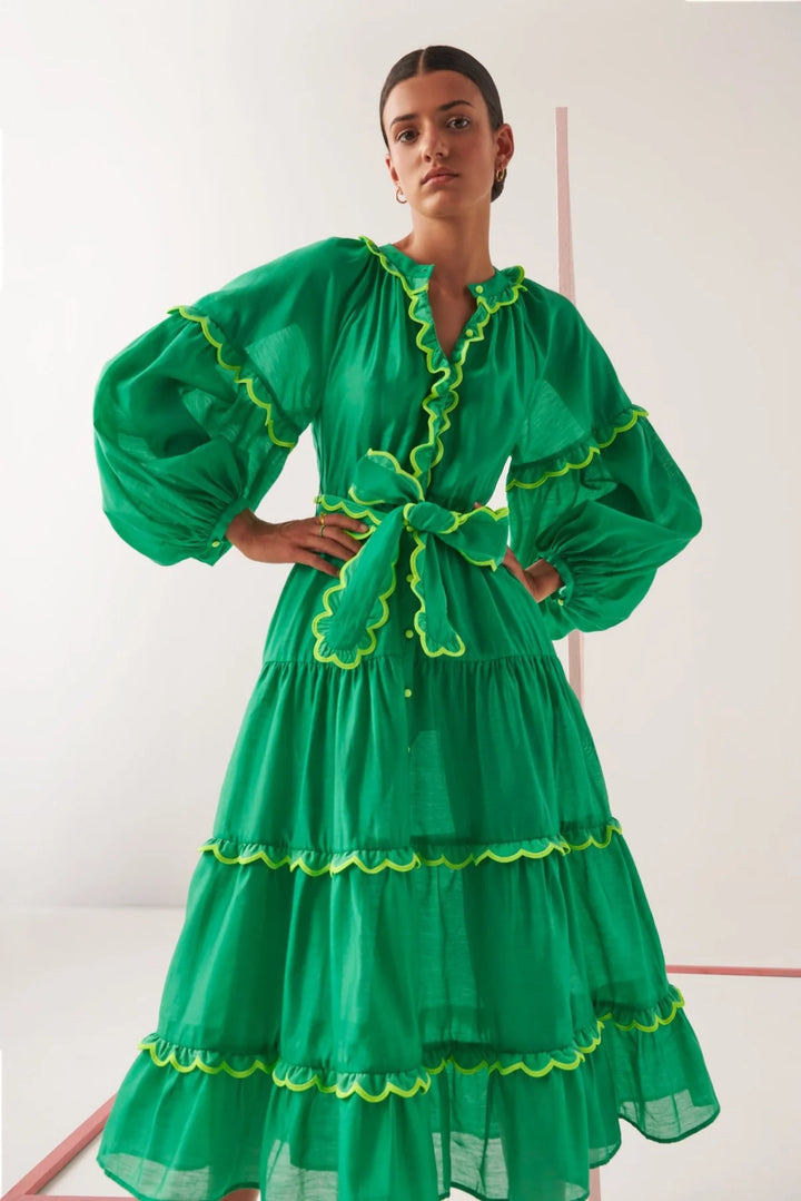 FLAME DRESS GREEN