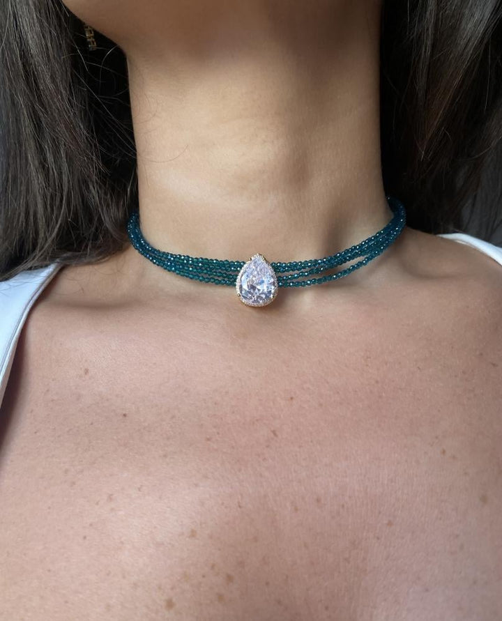 Evegreen Crystals Layered Necklace