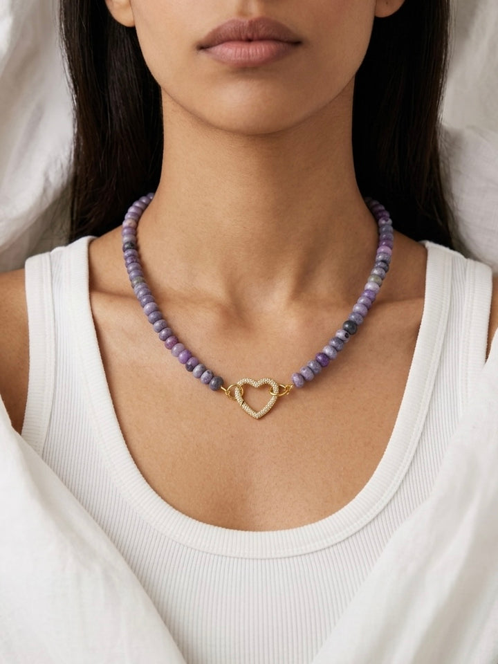 Lavender Love Opal Necklace