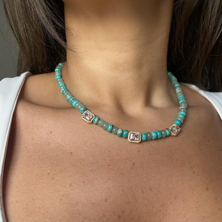Green Tea Small Opal Necklace