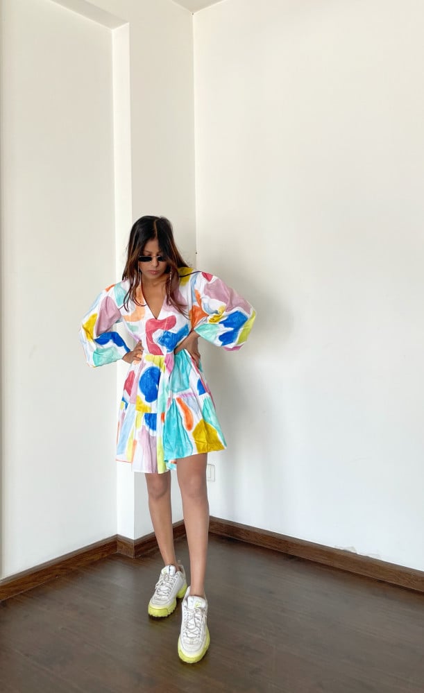 KINDA FUN DRESS IN MULTI CAMO