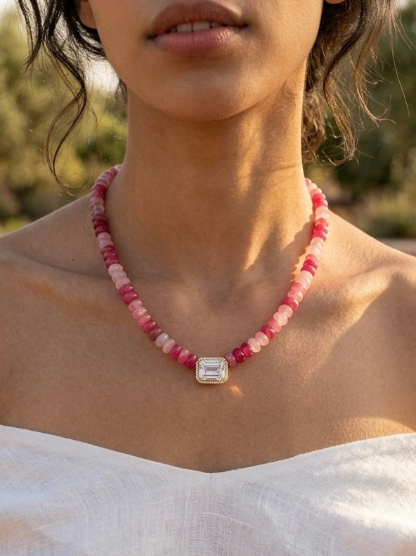 Pink Promise Opal Necklace