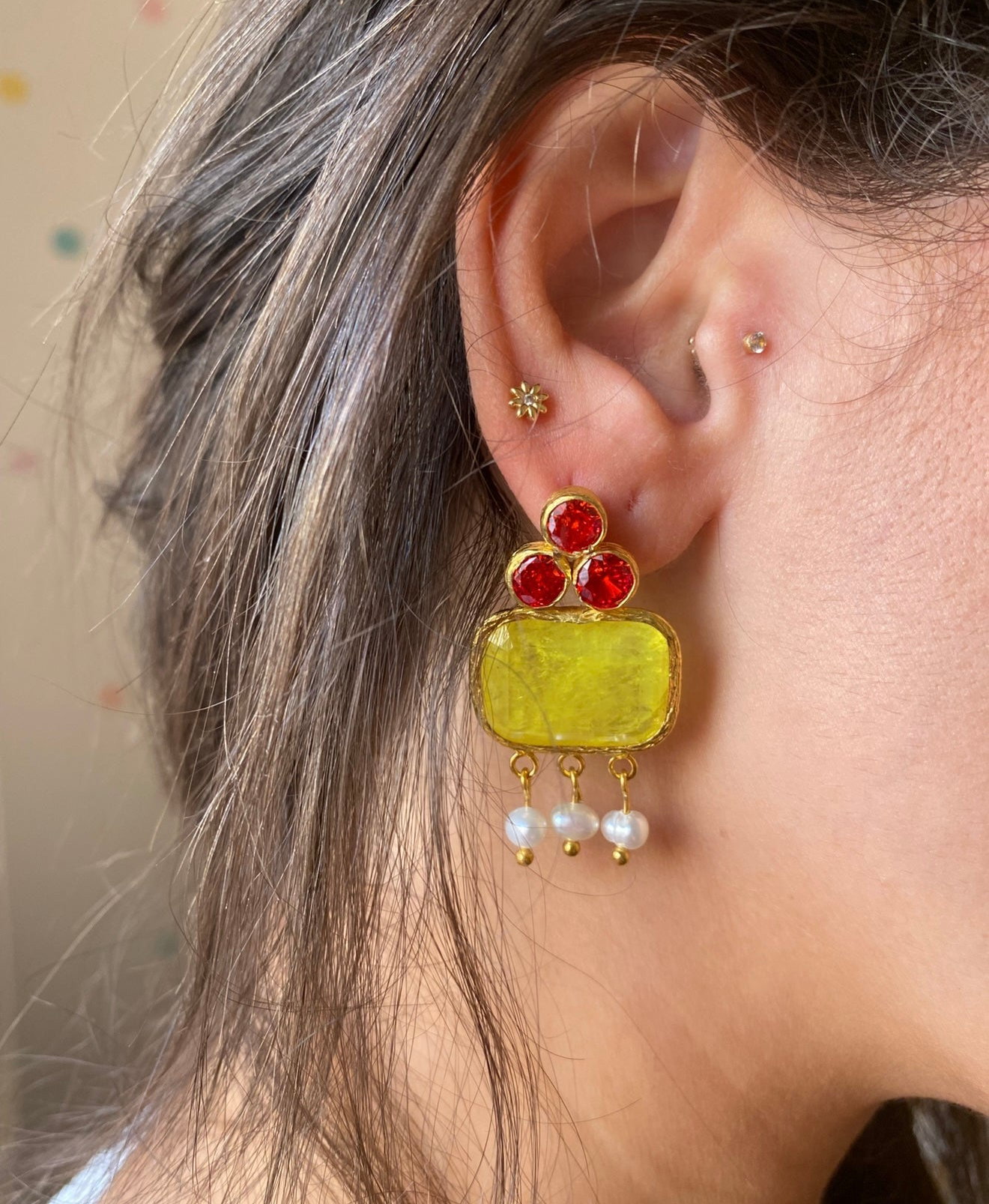 Neon yellow Earrings