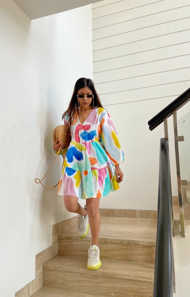 KINDA FUN DRESS IN MULTI CAMO