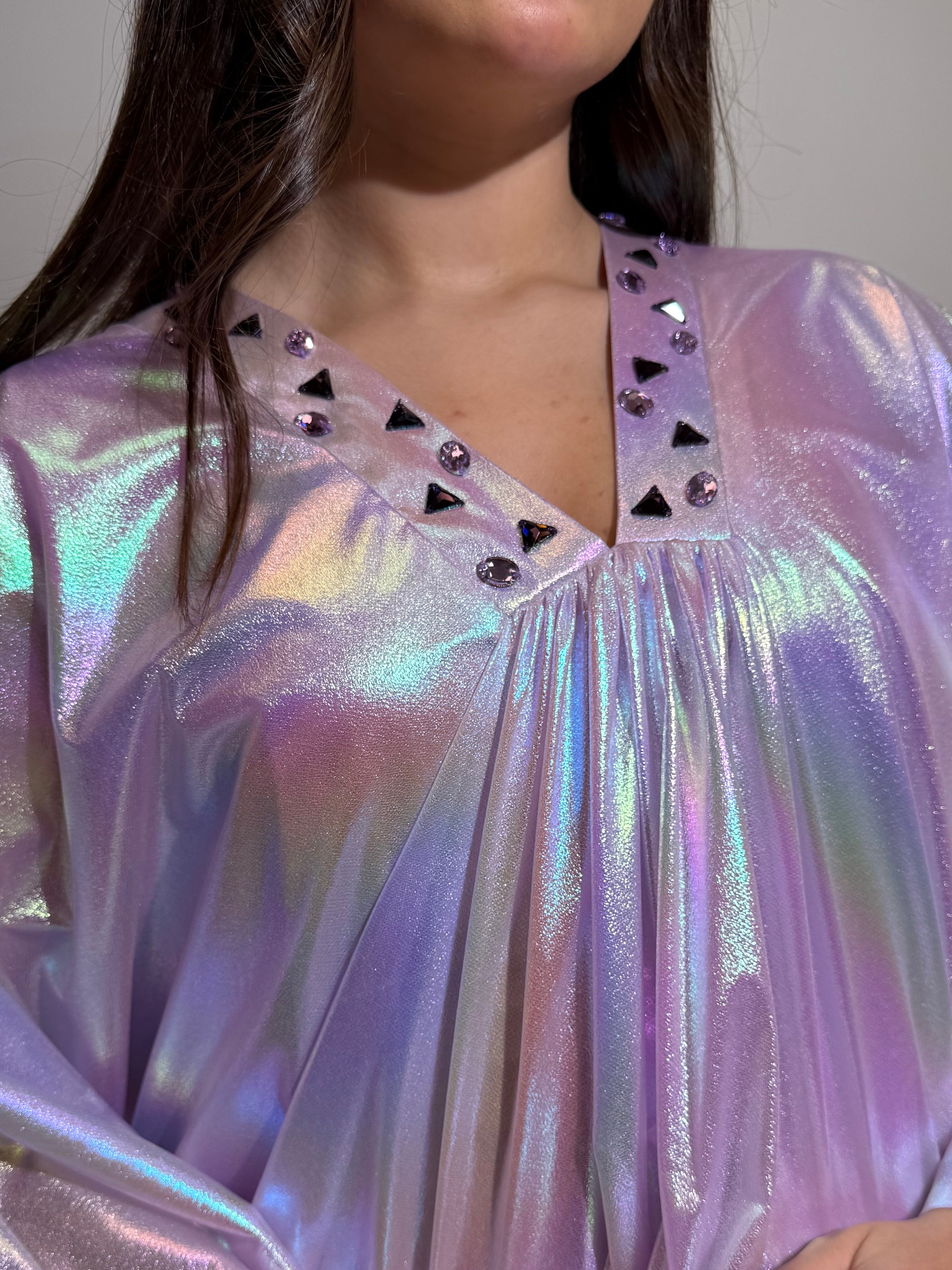Metallic Kaftan in Lavender