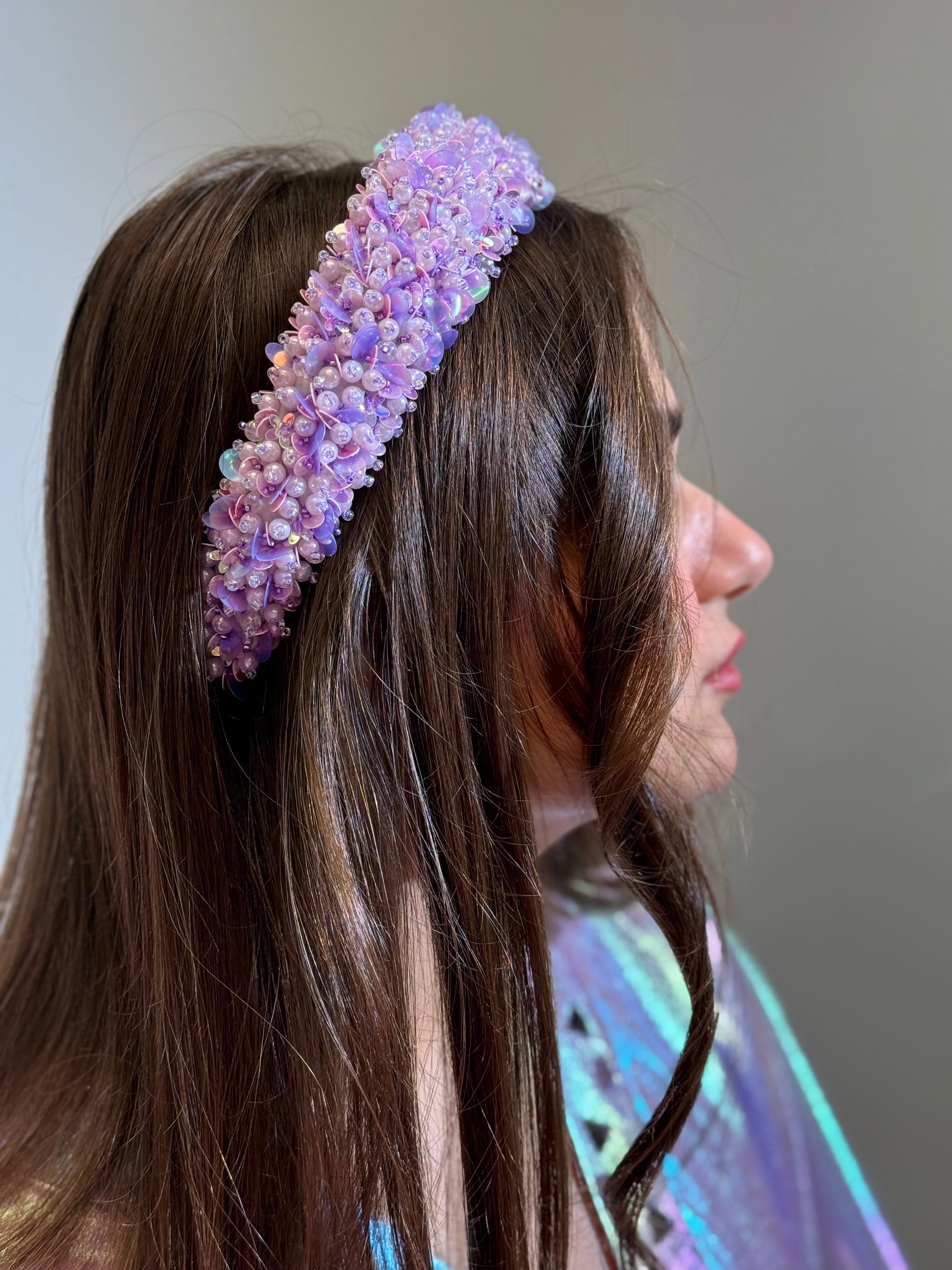 Metallic Kaftan in Lavender