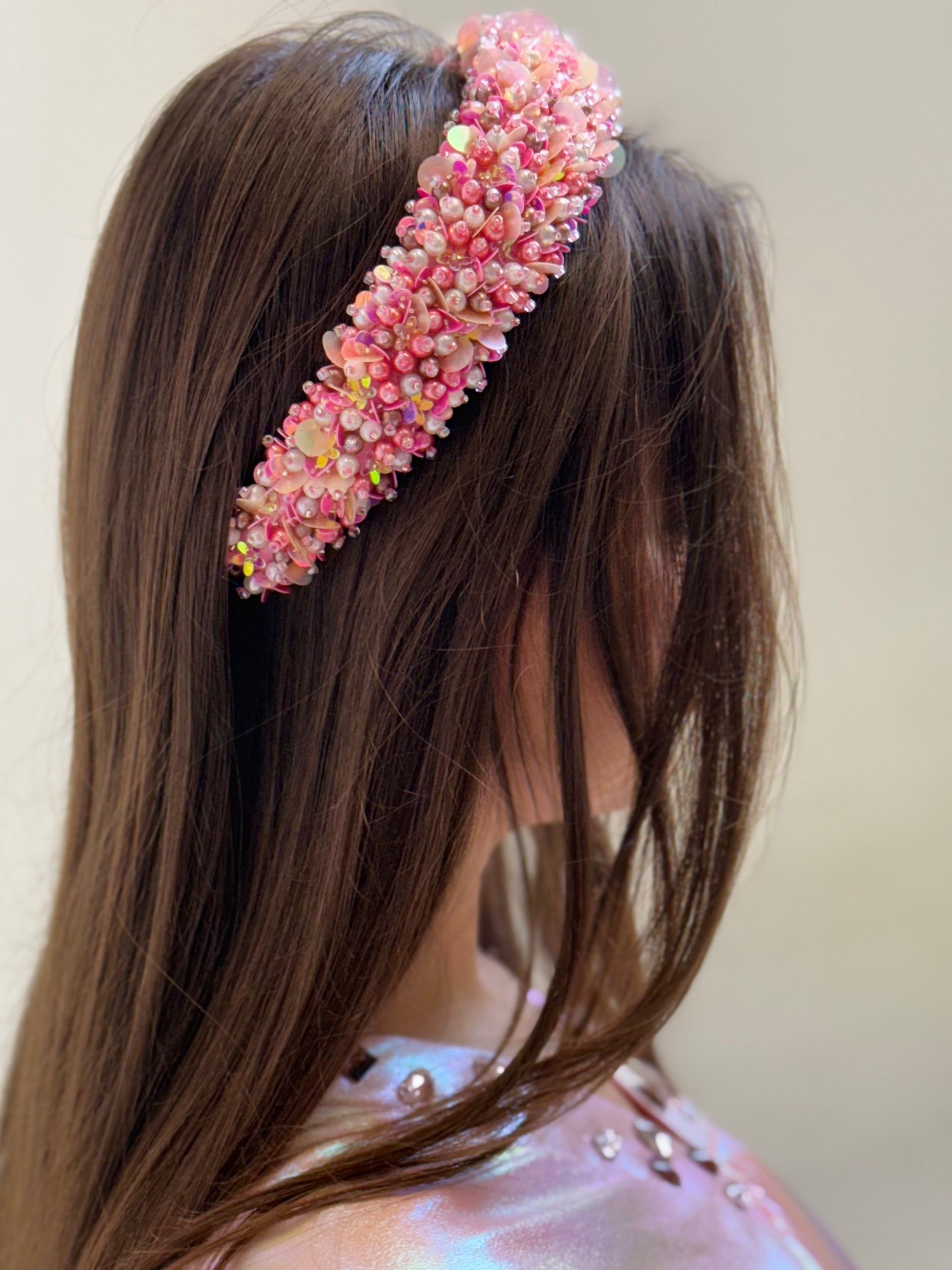 Metallic Kaftan in Cotton Candy