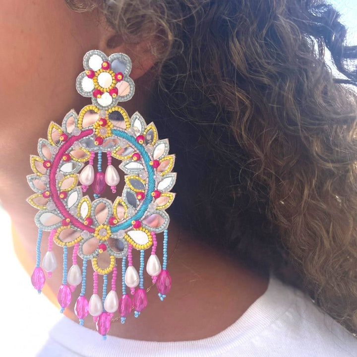 Handmade Blue/Pink Earrings