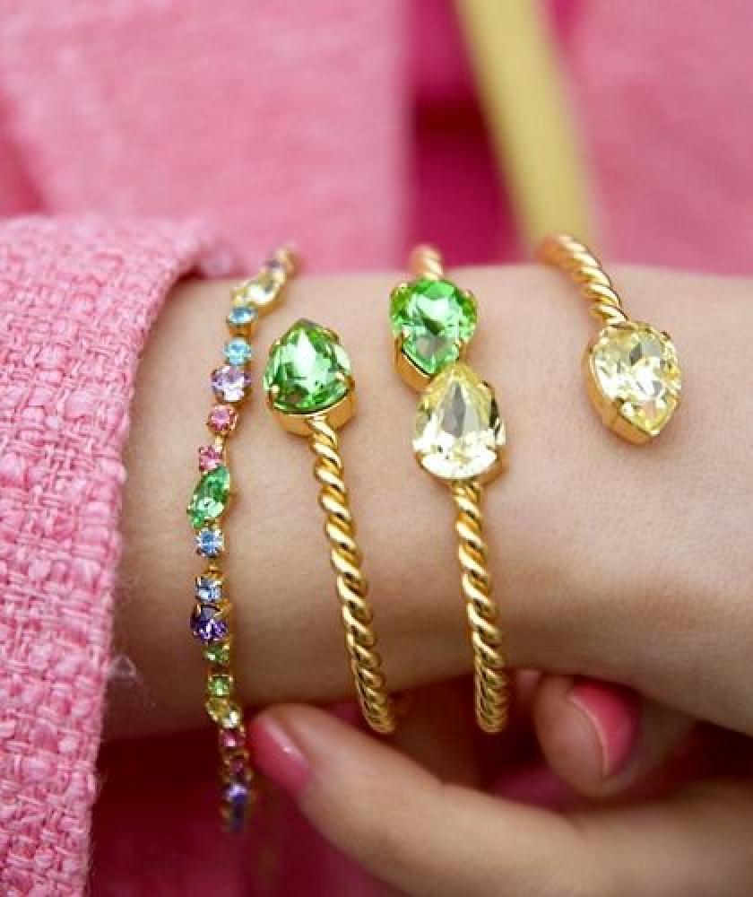Mini Drop Bracelet Peridot