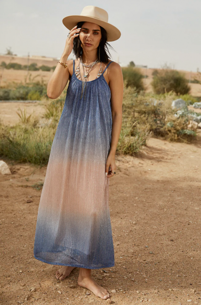 Blue Ombre Maxi Dress in