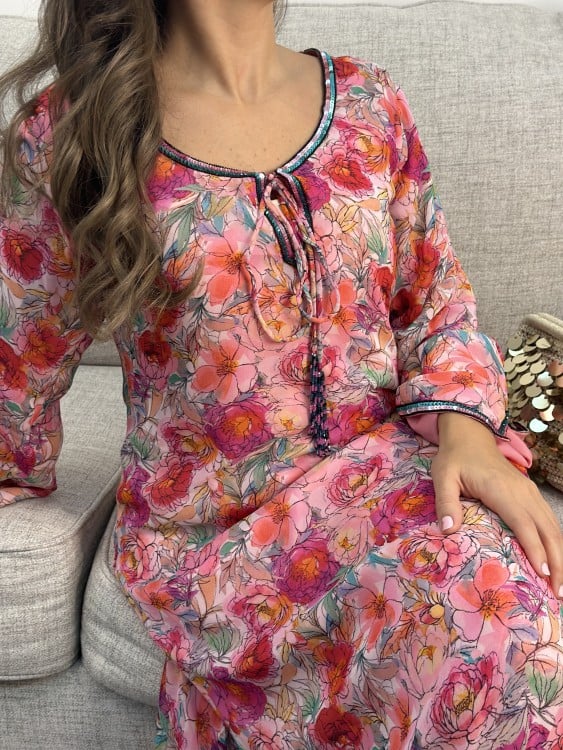 Charming Pink Kaftan