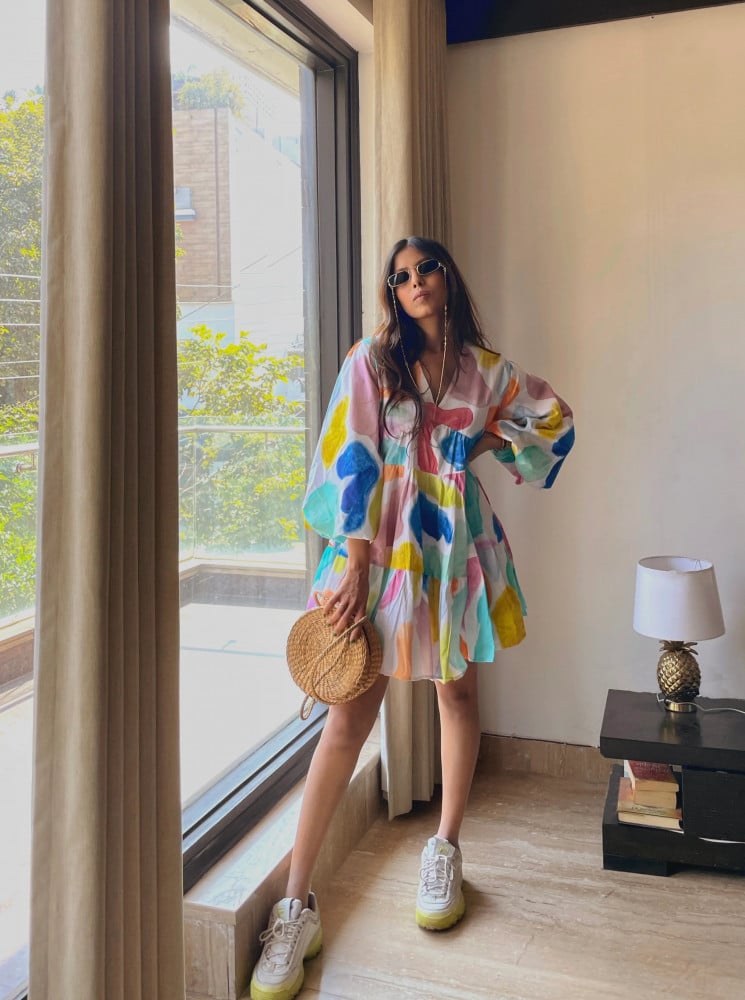 KINDA FUN DRESS IN MULTI CAMO