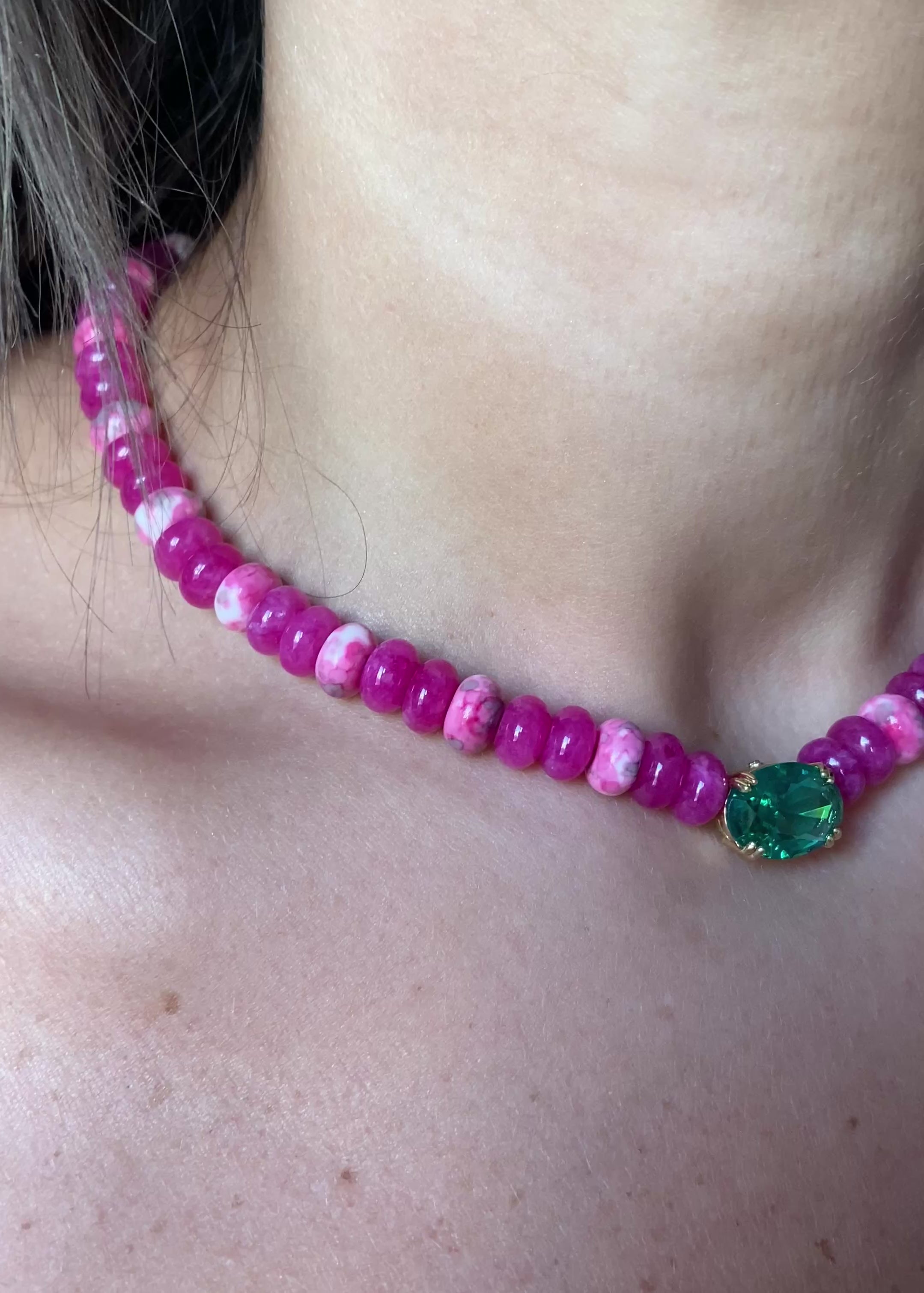 Raspberry Opal Necklace