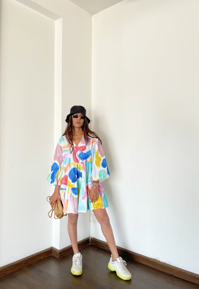 KINDA FUN DRESS IN MULTI CAMO